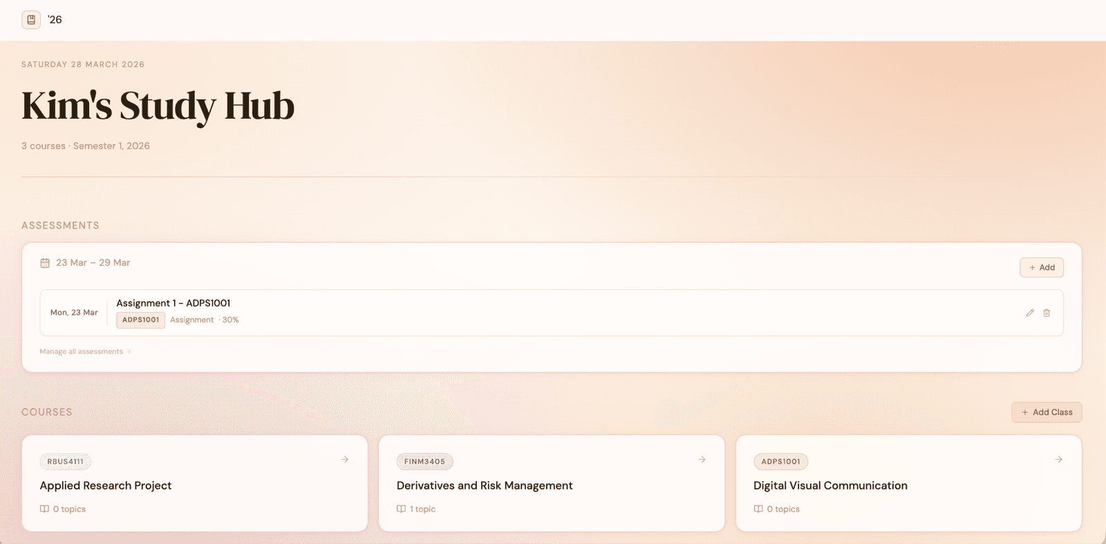 Personal Study Hub preview